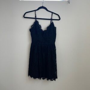 Revolve NBD Black Give it up lace mini dress XS